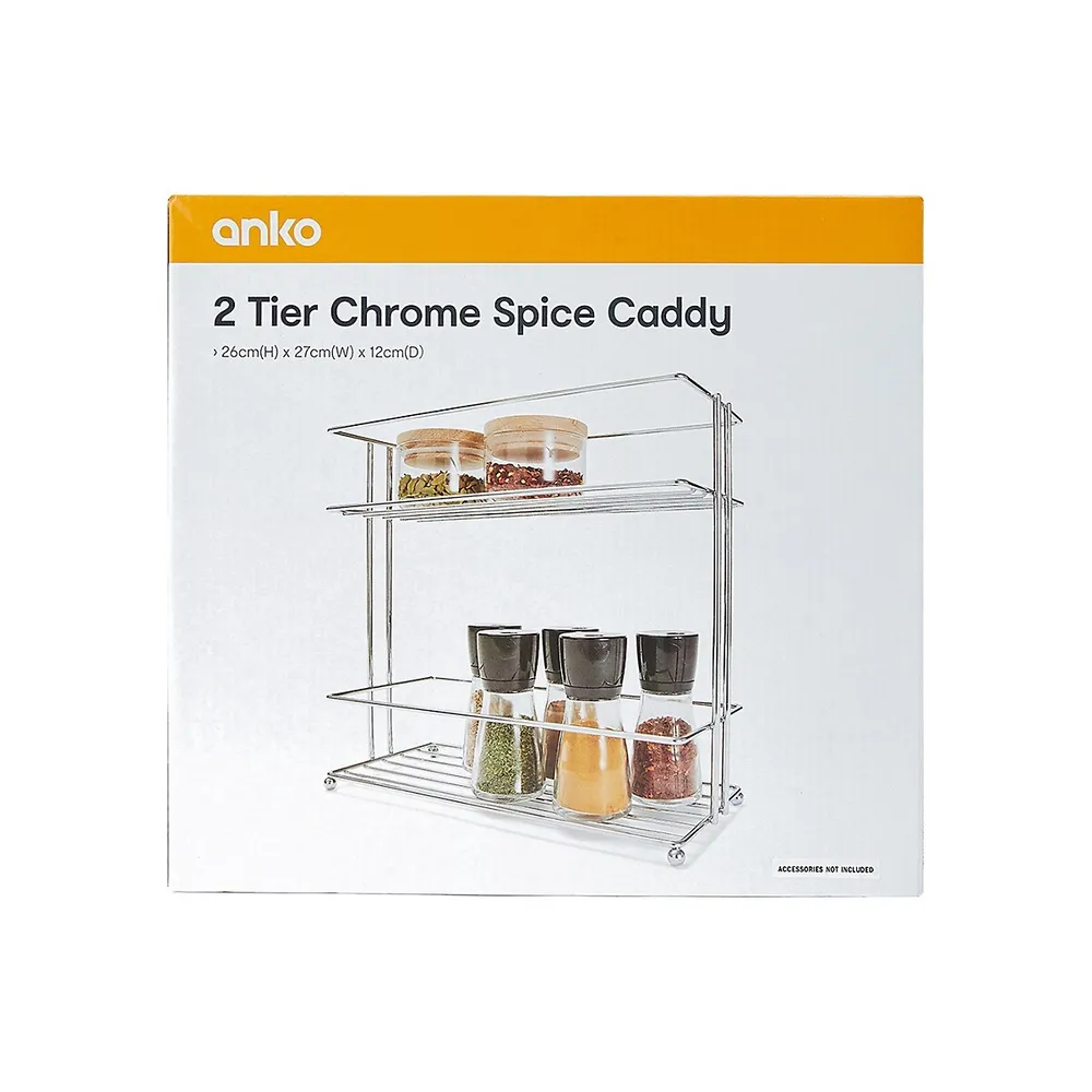 2-Tier Chrome Spice Caddy