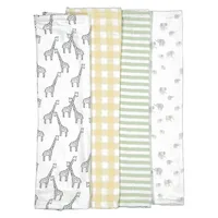 Baby's 4-Pack Organic Cotton Burping Cloths