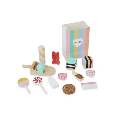 15-Piece Wooden Scoop Candy Set