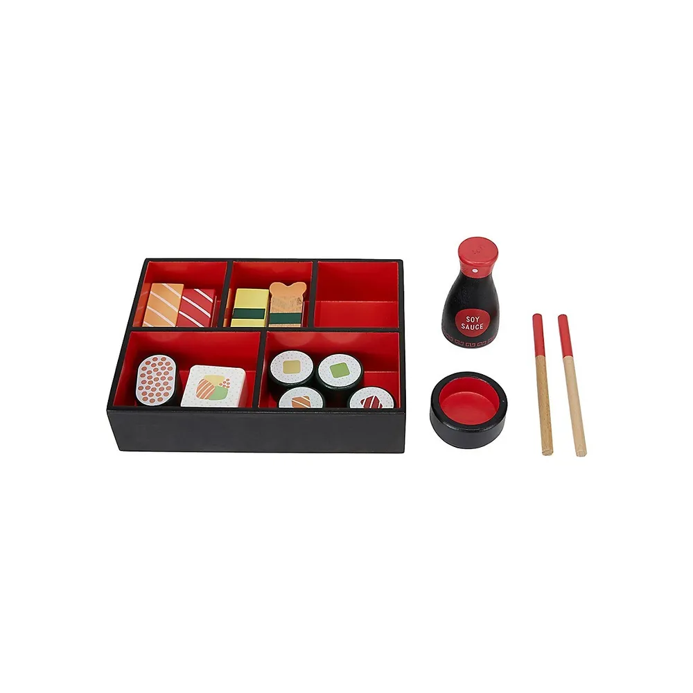 15-Piece Wooden Sushi Set