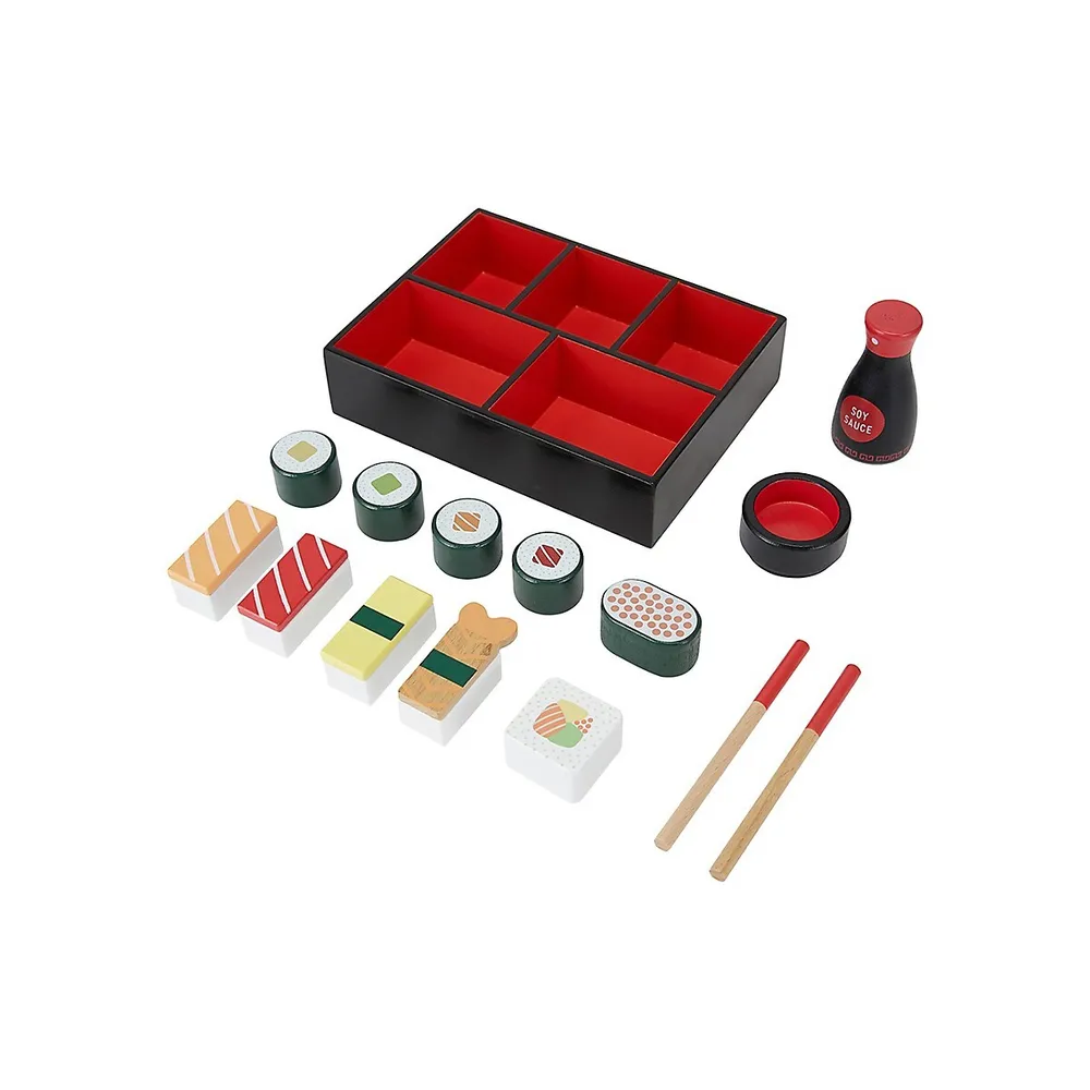 15-Piece Wooden Sushi Set