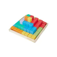 64-Piece Wooden Blocks Pyramid