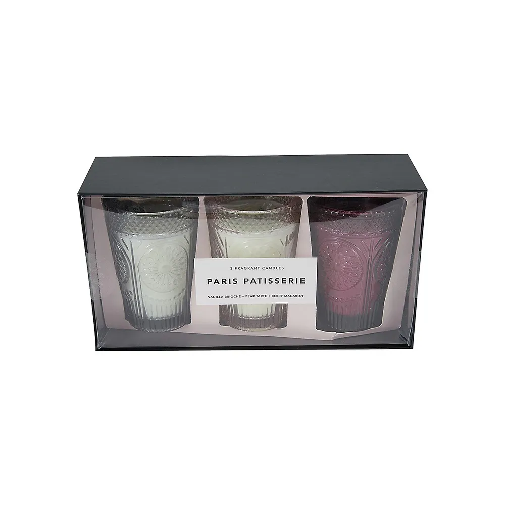 3-Pack Paris Patisserie Scented Candles, 450g