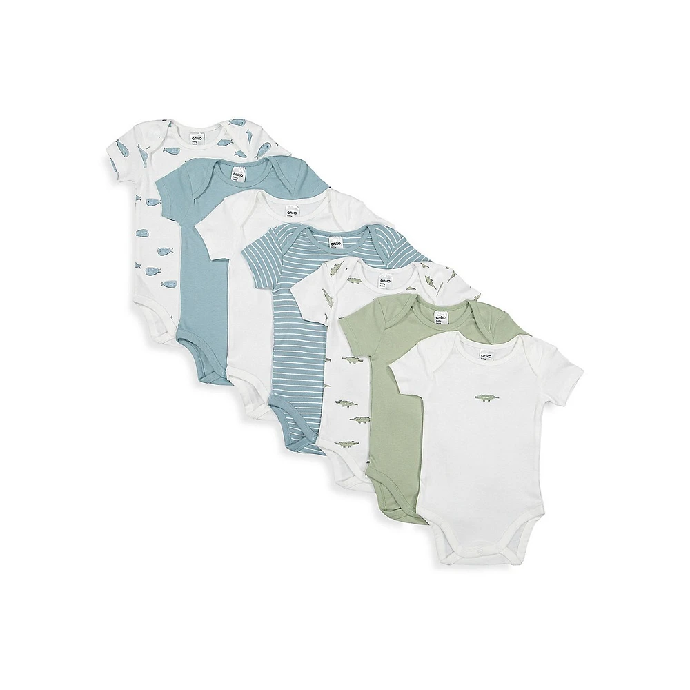 Baby's 7-Pack Organic Cotton Short-Sleeve Bodysuits