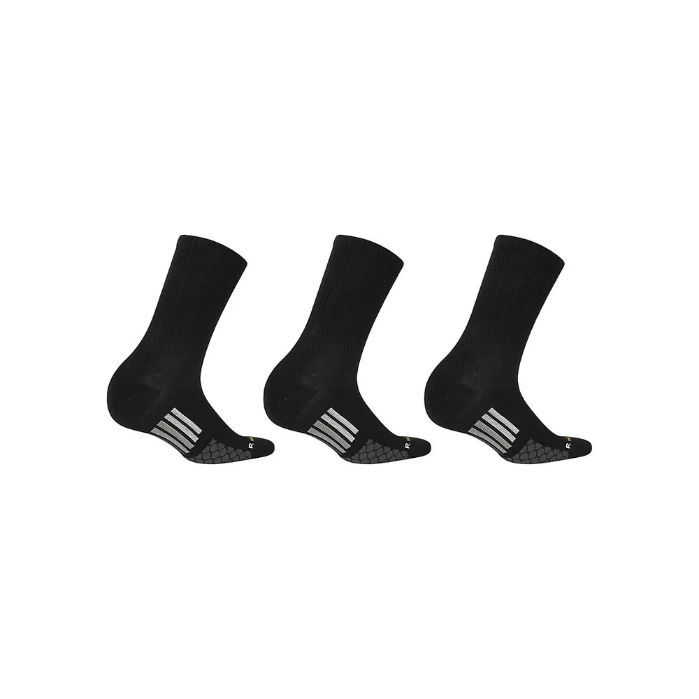 Men's 3-Pair Anti-Odour Copper Yarn-Infused Sports Crew Socks