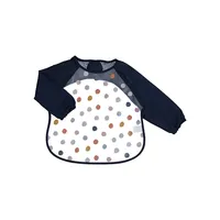 2-Piece Dog and Dot-Print Sleeved Baby Bibs