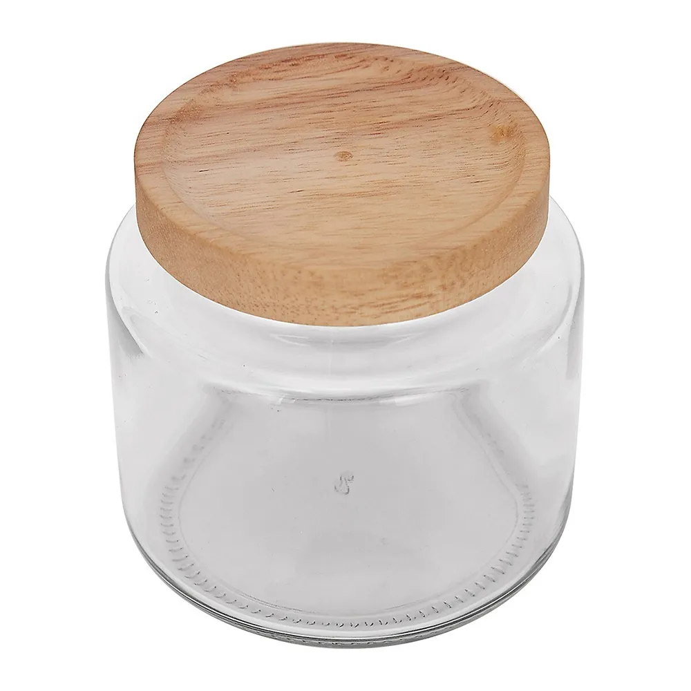 550ml Glass Jar With Wood Lid