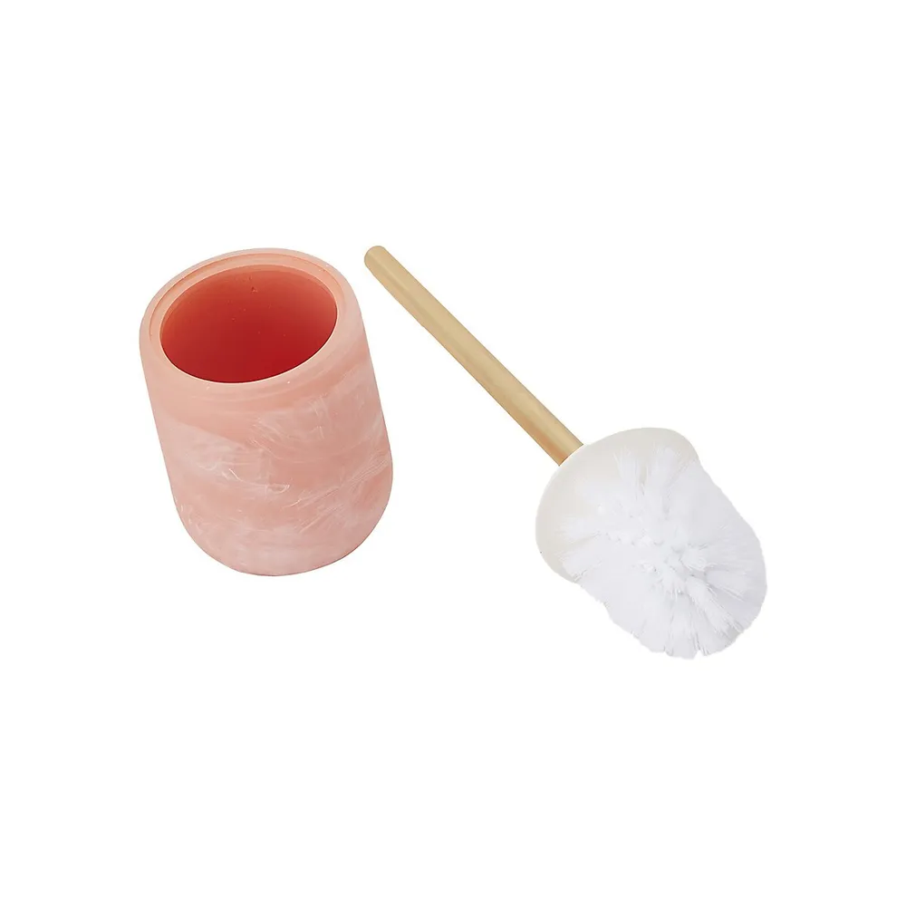 2-Piece Resin Toilet Brush Set