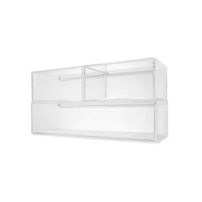 3-Piece Clear Storage Boxes Set