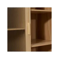 Fluted Glass Cabinet