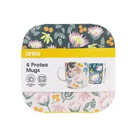 4-Pack Protea Mug Set