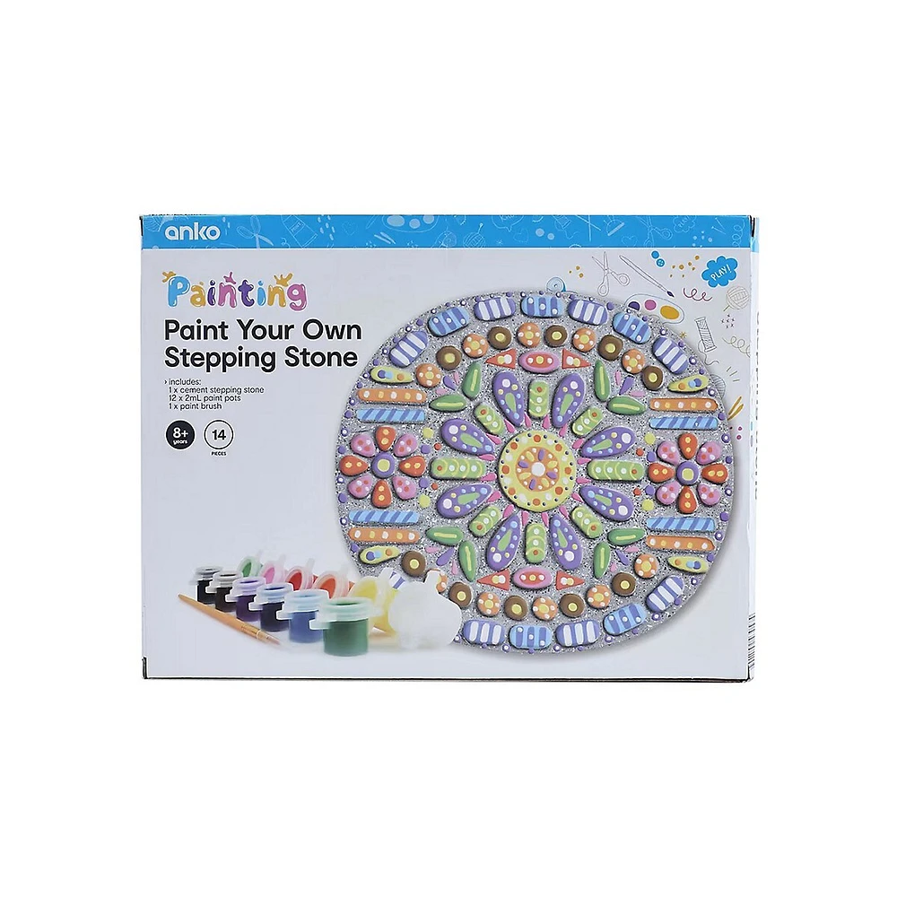 14-Piece Paint Your Own Stepping Stone Set