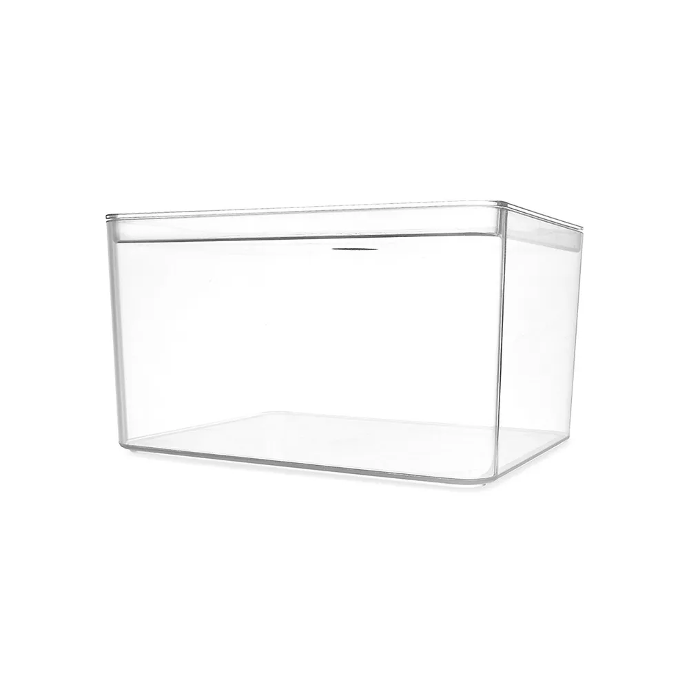 Set Of 4 Clear Organizers With Lids