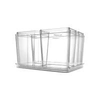 Set Of 4 Clear Organizers With Lids