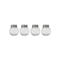 4-Pack Glass Spice Jar Set