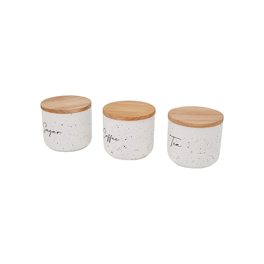 3-Piece Speckled Canisters Set