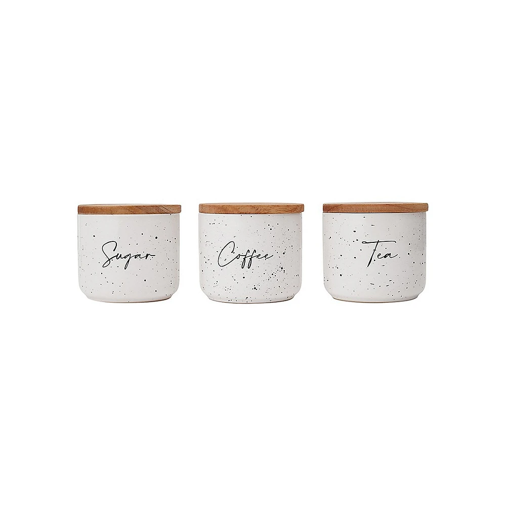 3-Piece Speckled Canisters Set