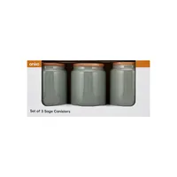 3-Piece Stoneware Canisters Set
