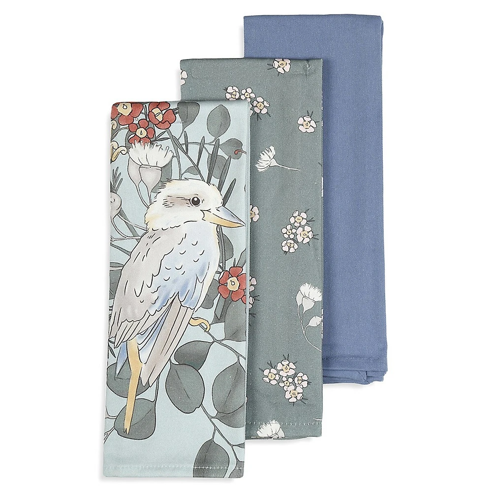 3-Piece Kookaburra Extra-Large Tea Towel Set