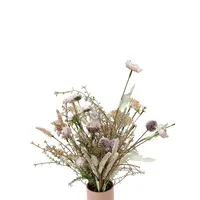 Artificial Meadow Flowers In Tall Vase
