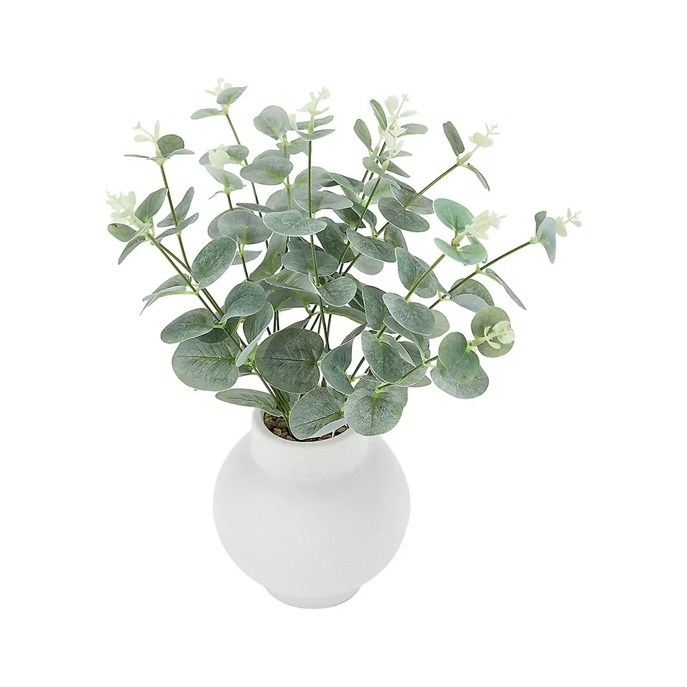 Artificial Eucalyptus Stems In Vase