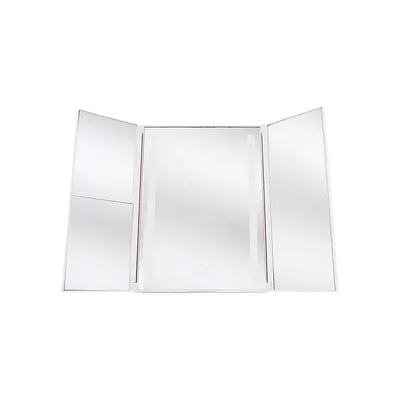 Tri-Fold LED Mirror