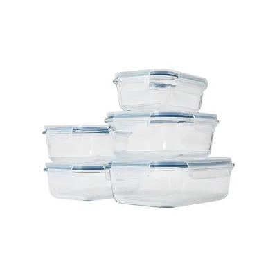 5-Piece Glass and Snap-Top Food Storage Set