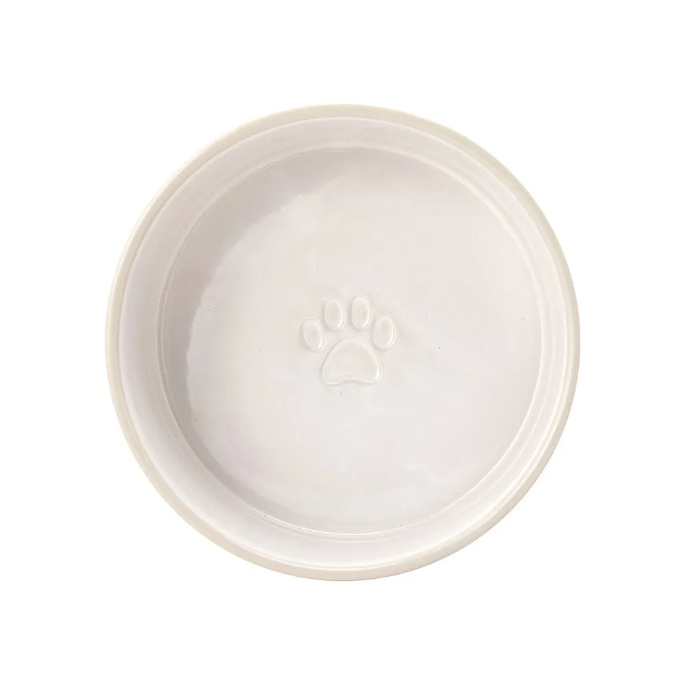 Ceramic Debossed Dog Bowl