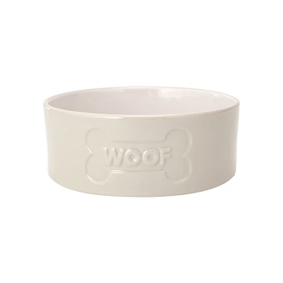 Ceramic Debossed Dog Bowl