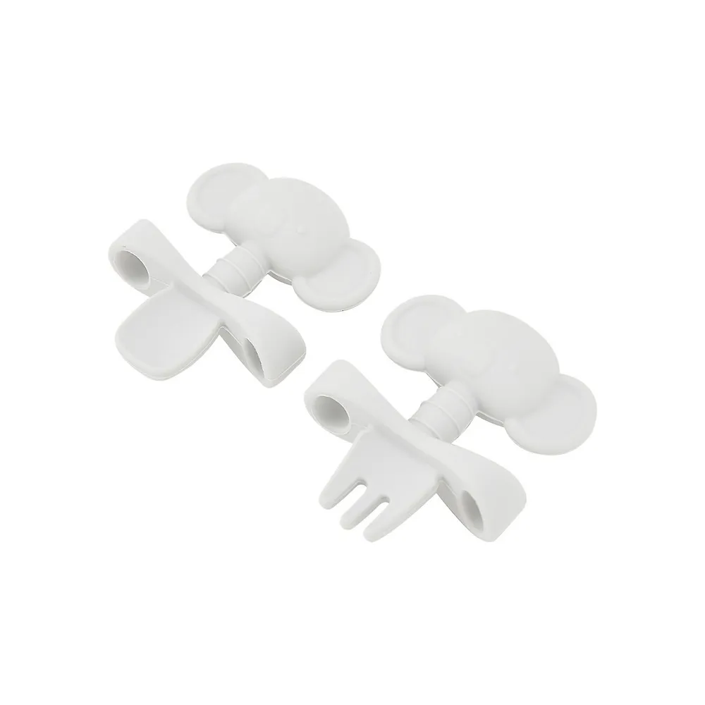 2-Piece Elephant Silicone Teething Cutlery Set