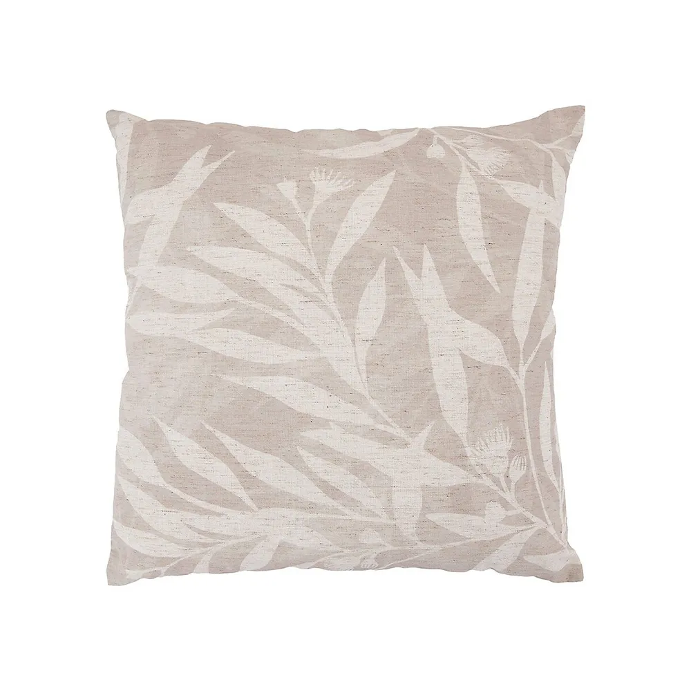 Sadie Leaf-Print Cushion