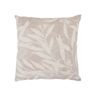 Sadie Leaf-Print Cushion
