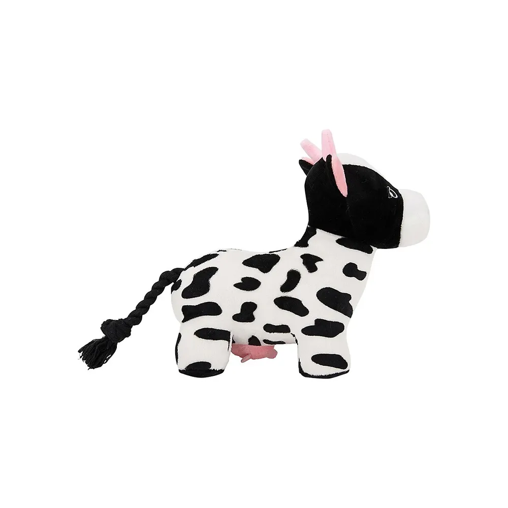 Plush Cow Dog Toy
