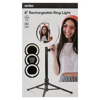 8-Inch Rechargeable Ring Light