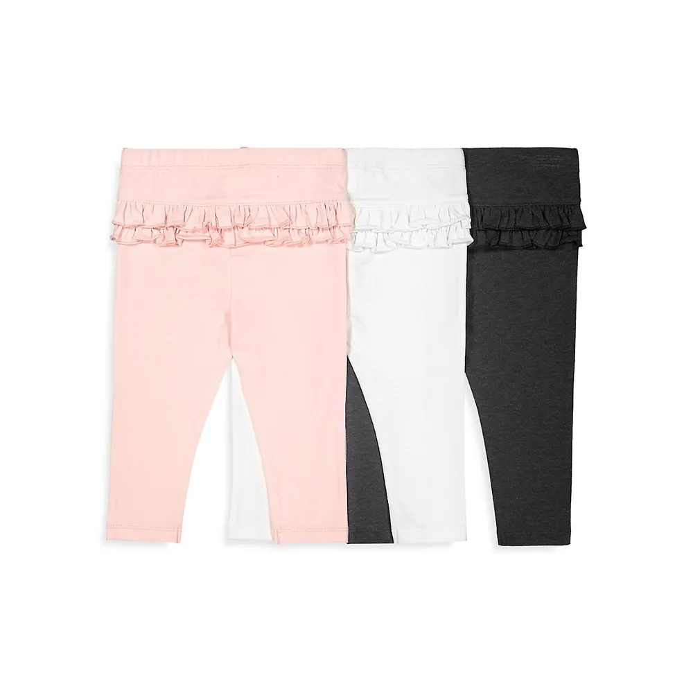 Baby's 3-Piece Back-Frilled Legging Set