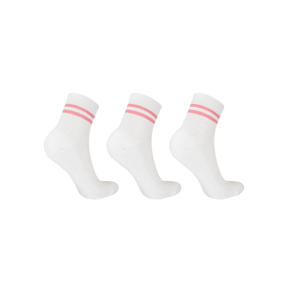 Women's 3-Pair Quarter Crew Sports Socks