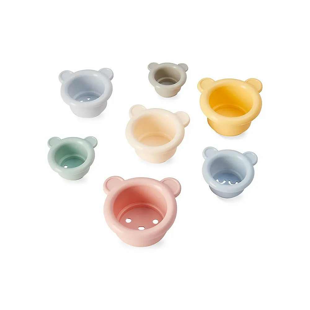 7 Silicone Bath Stacking Cups