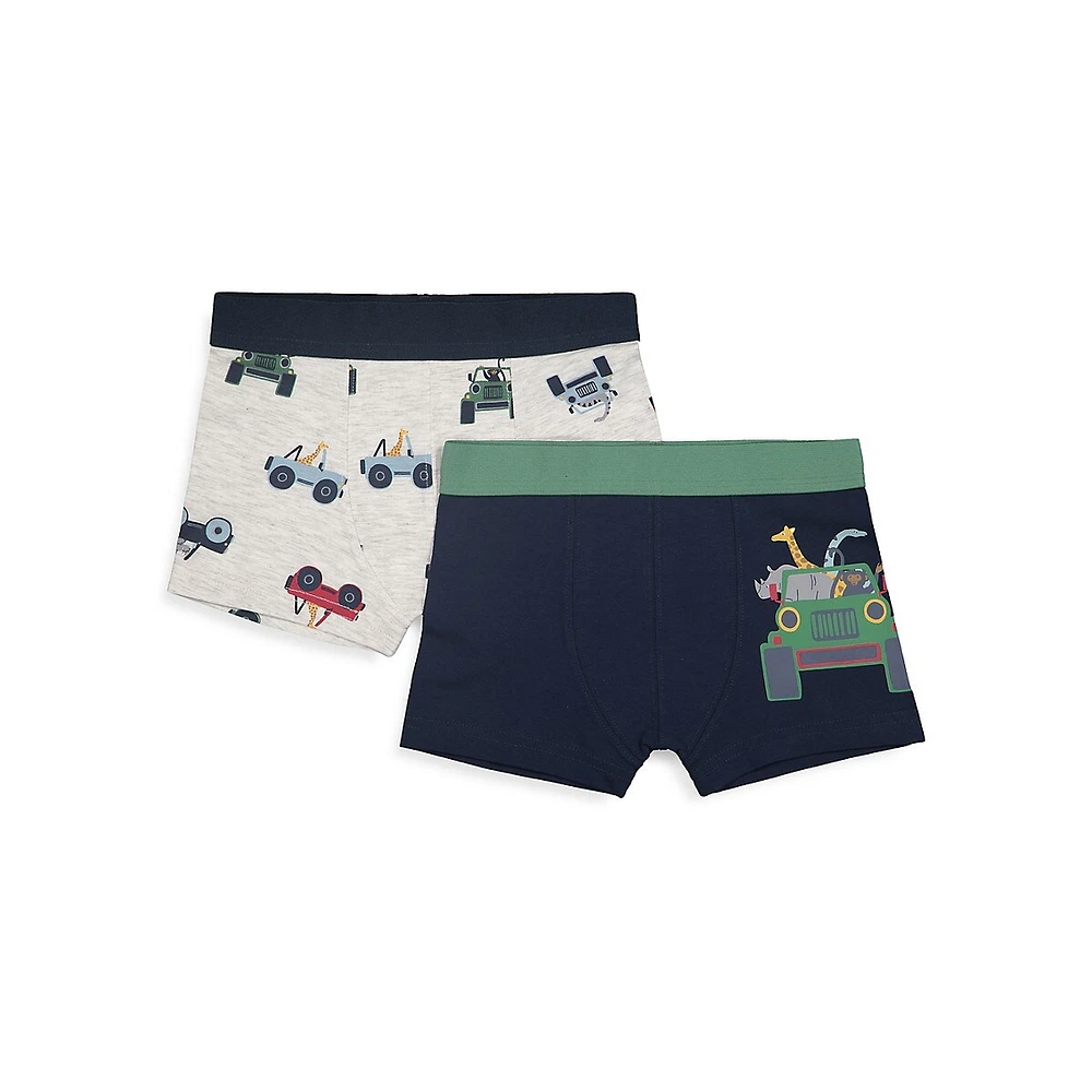 Little Boy's 2-Pack Printed Trunks