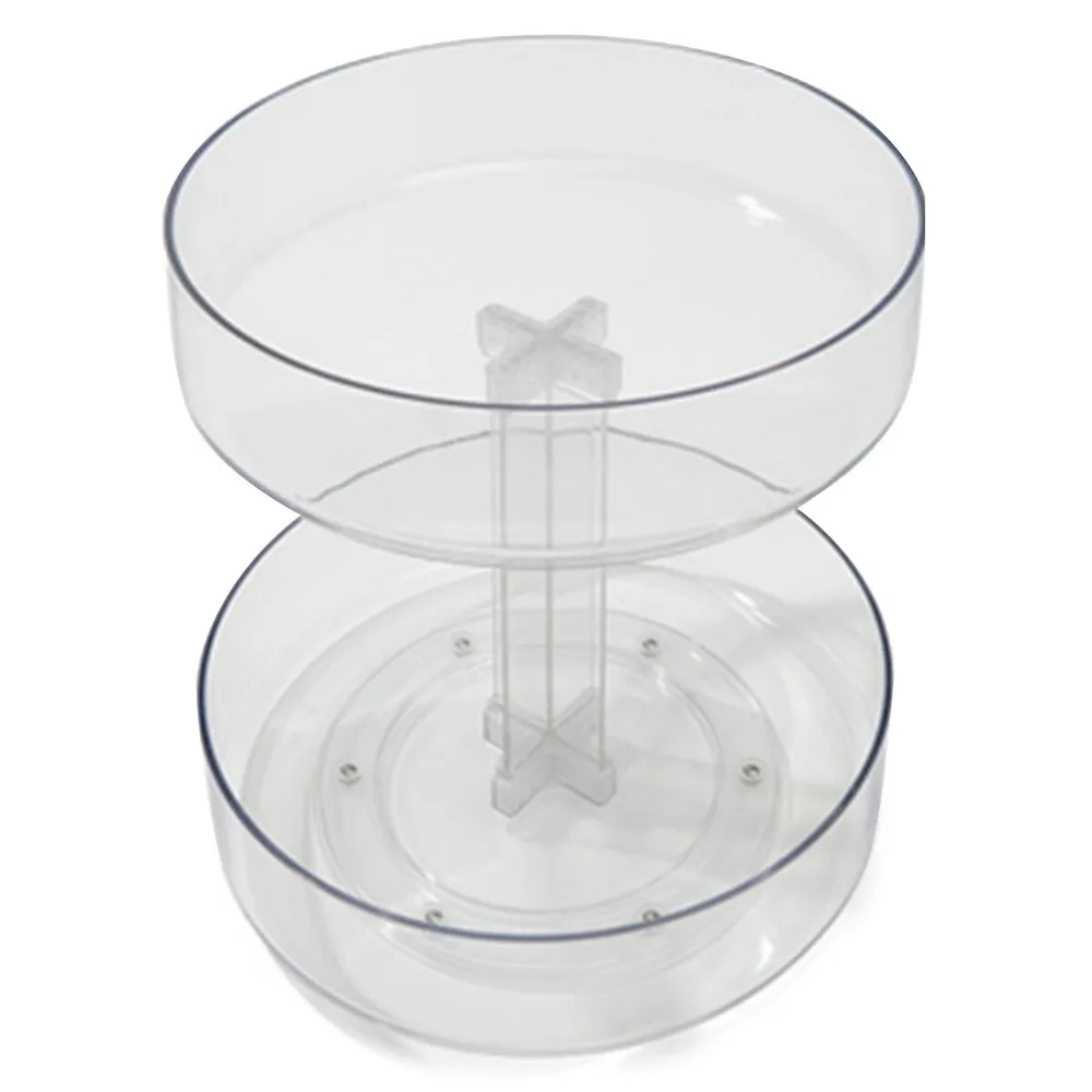 2-Tier Clear Round Turntable