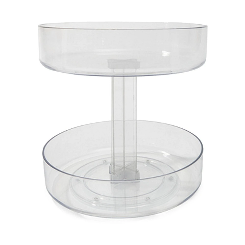 2-Tier Clear Round Turntable