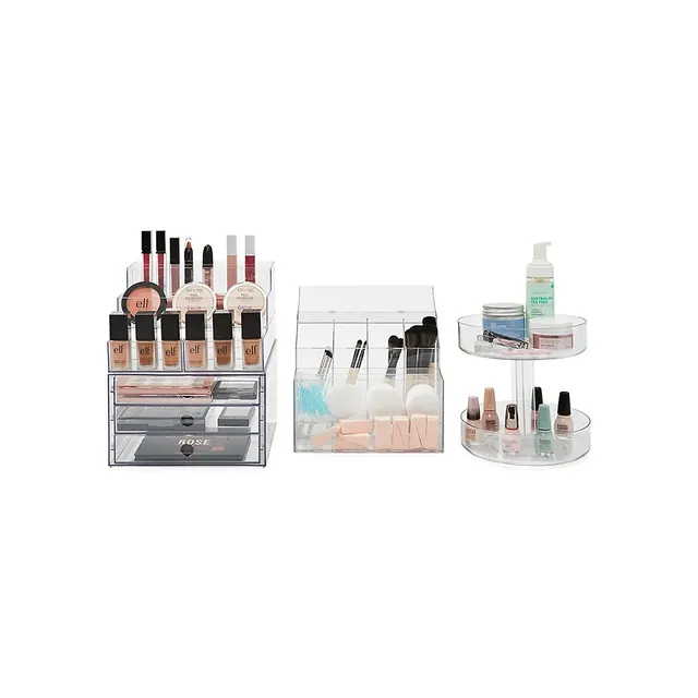Detachable 9 Drawers Makeup Organizer Clear Acrylic Storage Box - SortWise®