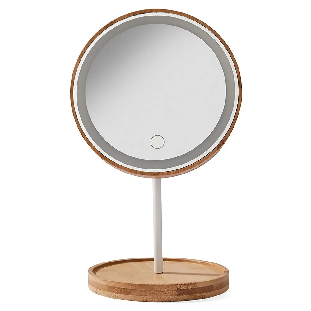 Bamboo LED Beauty Mirror