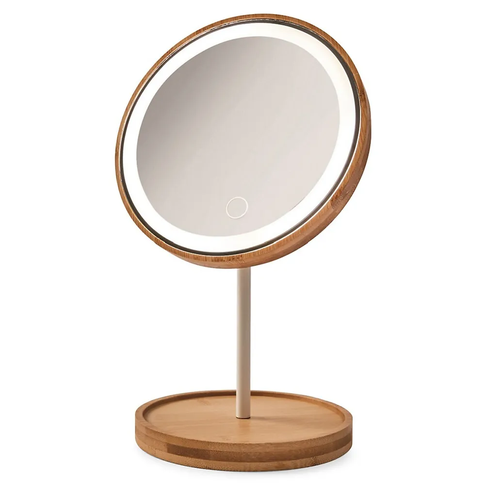 Bamboo LED Beauty Mirror