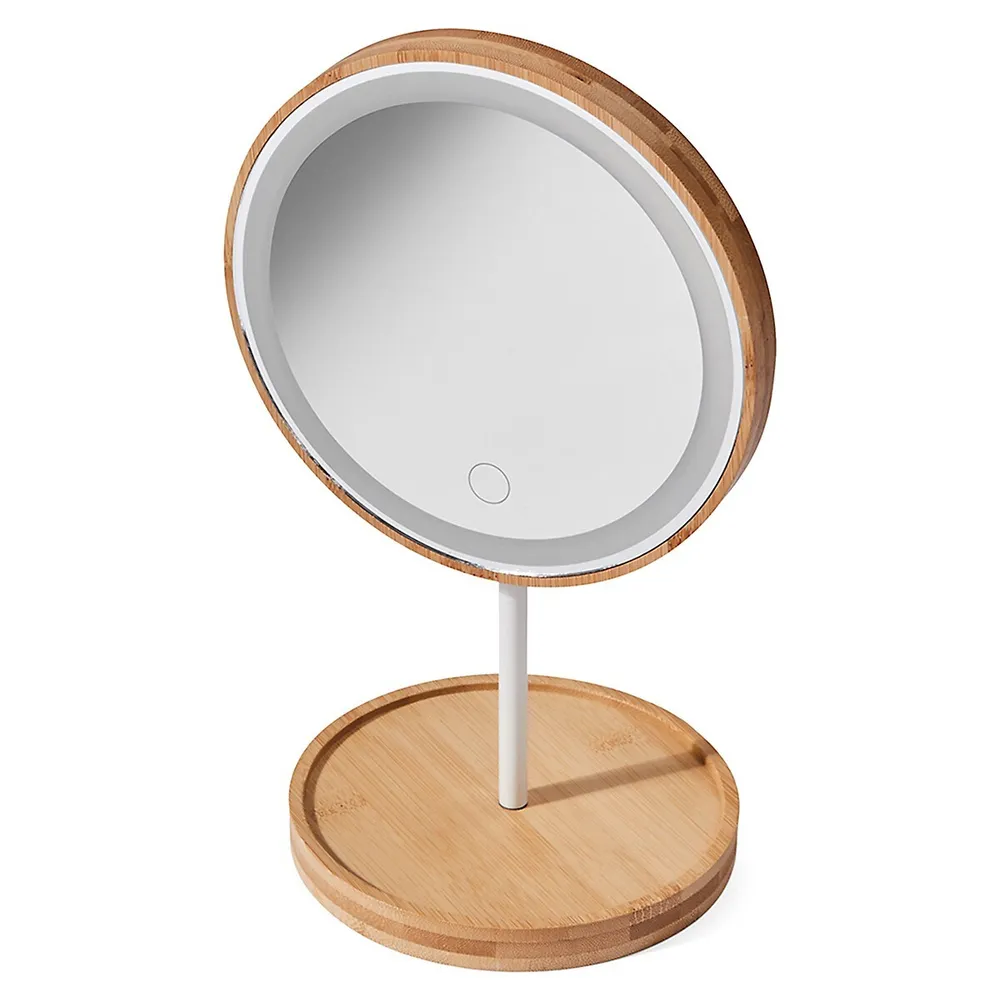 Bamboo LED Beauty Mirror