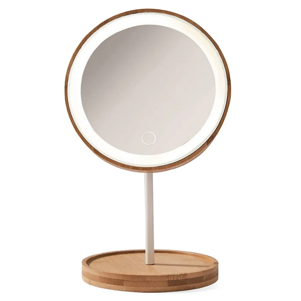 Bamboo LED Beauty Mirror