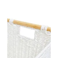 Medium Rectangle Bamboo Handle Basket