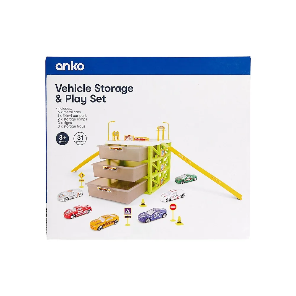 31-Piece Vehicle Storage and Play Set