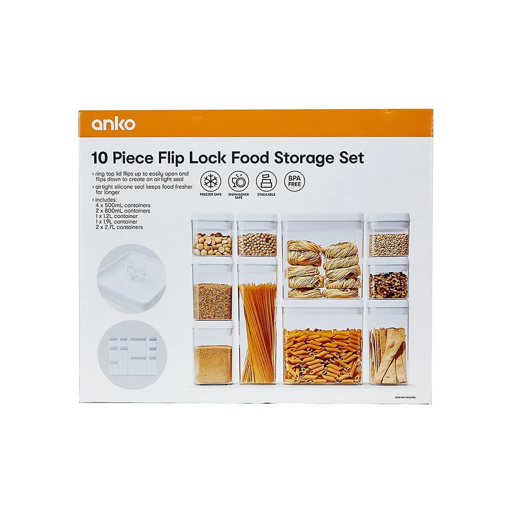 10-Piece Flip Lock Food Storage Set