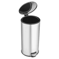 30L Pedal-Open Brushed Stainless Steel Trash Bin