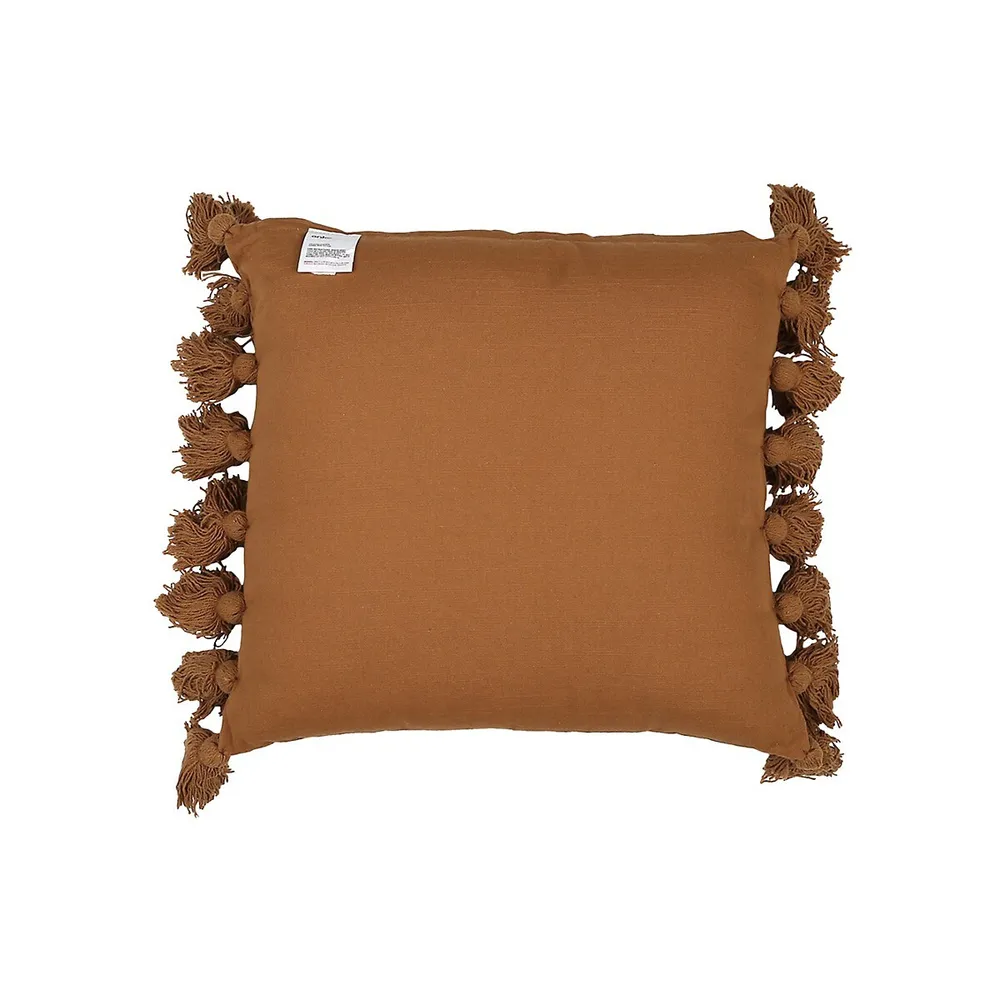 Layla Tassel-Trim Accent Cushion